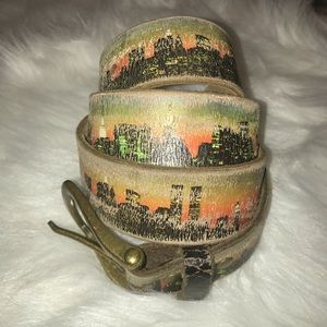 LEATHER ISLAND BY BILL LAVIN GENUINE LEATHER BELT